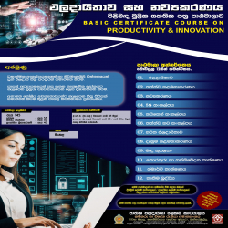 පාසල් අධ්‍යාපනයෙන් පසු ඔබගේ වෘත්තීය දිවියට වටිනා සුදුසුකමක්!